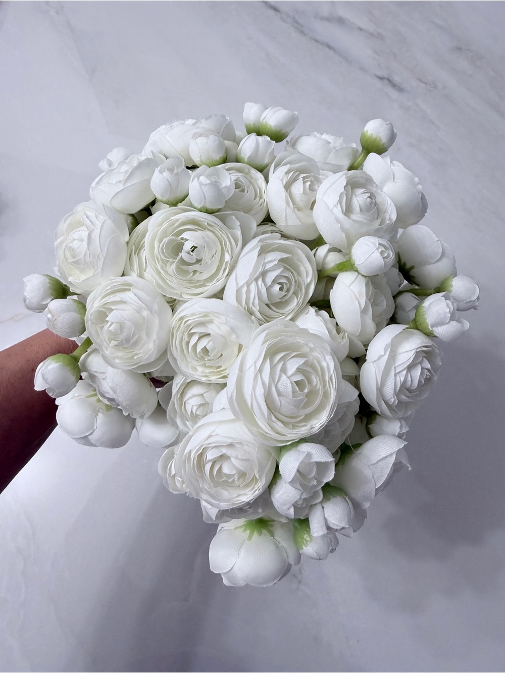 White Ranunculus Arrangement - Picture 2 of 3